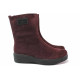 Ghete femei - velur natural - bordeaux - SM117134