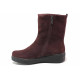 Ghete femei - velur natural - bordeaux - SM117134