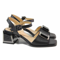 Sandale femei - piele naturală - negru - SM118486