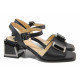 Sandale femei - piele naturală - negru - SM118486