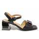 Sandale femei - piele naturală - negru - SM118486