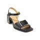 Sandale femei - piele naturală - negru - SM118486