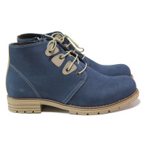 Ghete femei - nubuck natural - albastru - SM118755