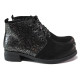 Ghete femei - nubuck natural - negru - SM118757