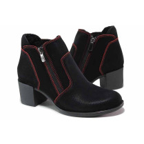 Ghete femei - nubuck natural - negru - SM118848