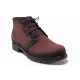 Ghete femei - nubuck natural - bordeaux - SM118992