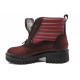 Ghete femei - nubuck natural - bordeaux - SM119068