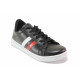 Adidași adolescenti - piele-eco de înaltă calitate - negru - SM117968