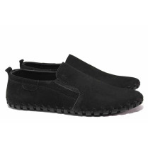 Mocasini - nubuc naturale - negri - SM118284