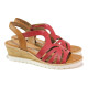Sandale femei - piele-eco de înaltă calitate - roșu - SM118349