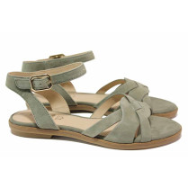 Sandale femei - velur natural - verde - SM118413