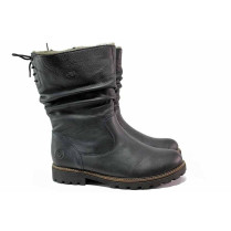 Ghete femei - piele naturală - negru - SM119021