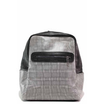 Rucsac - piele-eco de înaltă calitate - negru - SM120025