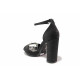 Sandale femei - piele-eco de înaltă calitate - negru - SM119742