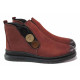 Ghete femei - nubuck natural - bordeaux - SM120643