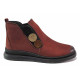 Ghete femei - nubuck natural - bordeaux - SM120643