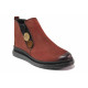 Ghete femei - nubuck natural - bordeaux - SM120643