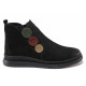 Ghete femei - nubuck natural - negru - SM120645