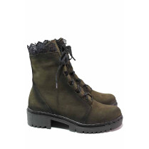 Ghete femei - nubuck natural - verde - SM120865