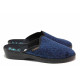 Papuci de casă - material textil de înaltă calitate - albastru închis - SM120513