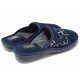 Papuci de casă - material textil de înaltă calitate - albastru închis - SM121060
