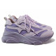 Adidași femeii - eco-piele cu material textil - violet - SM119852