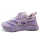 Adidași femeii - eco-piele cu material textil - violet - SM119852