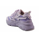 Adidași femeii - eco-piele cu material textil - violet - SM119852