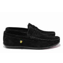 Mocasini - velur natural - negru - SM119246