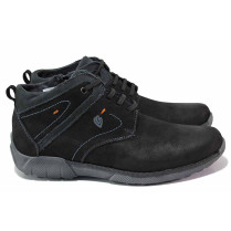 Ghete bărbați - nubuck natural - negru - SM120739