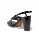 Sandale femei - piele-eco cu lac - negru - SM119848