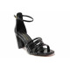 Sandale femei - piele-eco cu lac - negru - SM119907