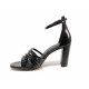 Sandale femei - piele-eco cu lac - negru - SM119907