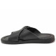 Papuci bărbați - piele naturală - negru - SM120233