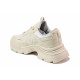 Adidași femeii - eco-piele cu material textil - bej - SM121257