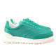 Adidași femeii - eco-piele cu material textil - verde - SM121261