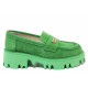 Mocasini - velur natural - verde - SM121456