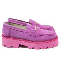 Mocasini - velur natural - violet - SM121457