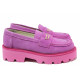 Mocasini - velur natural - violet - SM121457