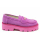 Mocasini - velur natural - violet - SM121457