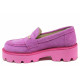 Mocasini - velur natural - violet - SM121457