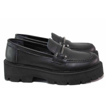 Mocasini - piele naturală - negru - SM121460