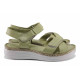 Sandale femei - piele naturală - verde - SM121681