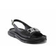 Sandale femei - piele naturală - negru - SM122073