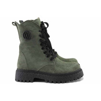 Ghete femei - nubuck natural - verde - SM122585