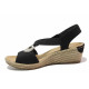 Sandale femei - piele-eco de înaltă calitate - negru - SM121321