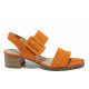 Sandale femei - velur natural - portocaliu - SM121507