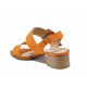 Sandale femei - velur natural - portocaliu - SM121507