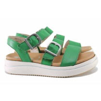 Sandale femei - piele naturală - verde - SM121640