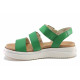 Sandale femei - piele naturală - verde - SM121640